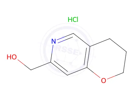 Chemical structure of (3,4-Dihydro-2H-pyrano[3,2-c]pyridin-7-yl)methanol hydrochloride