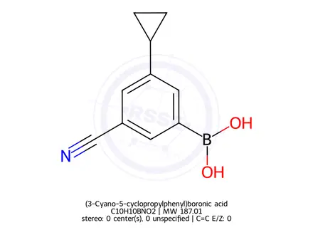 Chemical structure of (3-Cyano-5-cyclopropylphenyl)boronic acid
