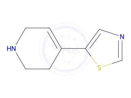 Chemical structure of 5-(1,2,3,6-Tetrahydropyridin-4-yl)thiazole dihydrochloride