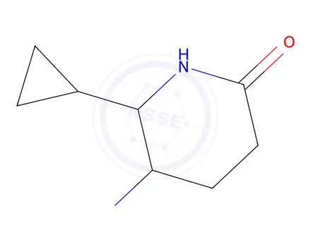 Chemical structure of 5-amino-6-cyclopropylpiperidin-2-one