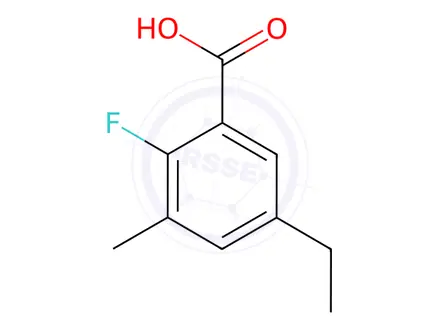 Chemical structure of 5-ethyl-2-fluoro-3-methylbenzoic acid