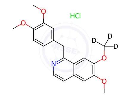 Chemical structure of Papaverine-d3 Hydrochloride