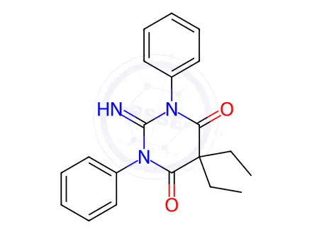 Chemical structure of 5,5-Diethyl-1,3-diphenyl-2-iminobarbituric Acid