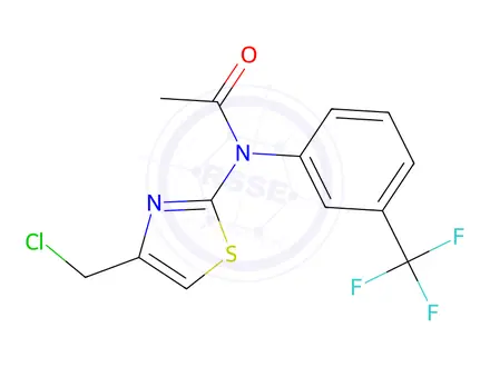 Chemical structure of n-[4-(chloromethyl)-1,3-thiazol-2-yl]-n-[3-(trifluoromethyl)phenyl]acetamide