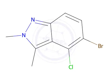 Chemical structure of 5-Bromo-4-chloro-2,3-dimethyl-2H-indazole