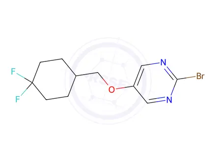 Chemical structure of 2-Bromo-5-((4,4-difluorocyclohexyl)methoxy)pyrimidine