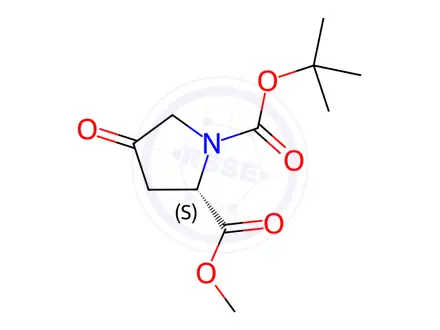 Chemical structure of (2S)-1-Boc-4-oxo-proline Methyl Ester
