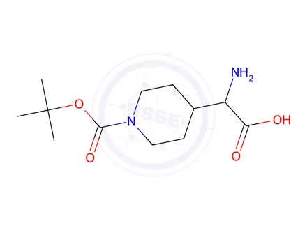 Chemical structure of 1-Boc-4-(Aminocarboxymethyl)piperidine