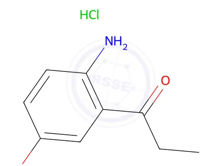 Chemical structure of 1-(2-Amino-5-hydroxyphenyl)propan-1-one hydrochloride