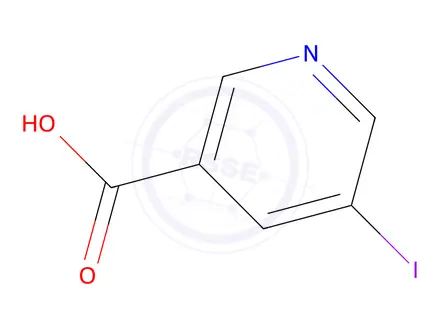 Chemical structure of 5-Iodonicotinic Acid