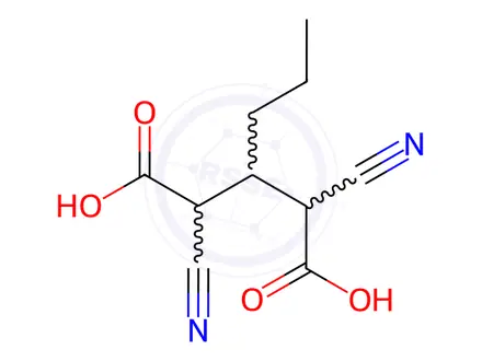 Chemical structure of 2,4-Dicyano-3-isobutyl-glutaric Acid