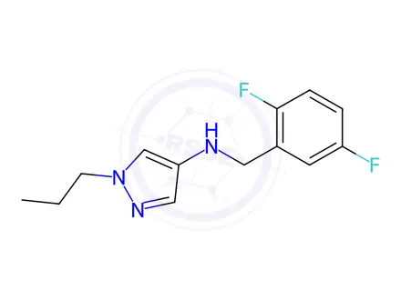 Chemical structure of N-(2,5-difluorobenzyl)-1-propyl-1H-pyrazol-4-amine