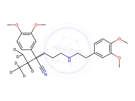 Chemical structure of Verapamil EP Impurity J-D7 (N-Desmethyl Verapamil-D7)