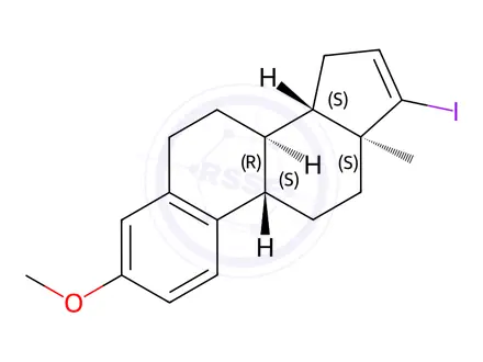 Chemical structure of 17-Iodo-3-O-methyl Estratetraenol