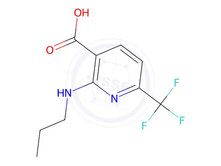 Chemical structure of 2-(Propylamino)-6-(trifluoromethyl)nicotinic acid