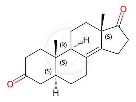 Chemical structure of 5alpha-Androst-8(14)-ene-3,17-dione