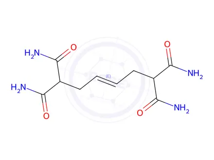 Chemical structure of (E)-Hex-3-ene-1,1,6,6-tetracarboxamide