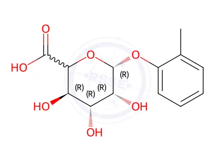 Chemical structure of o-Cresol β-D-Glucuronide