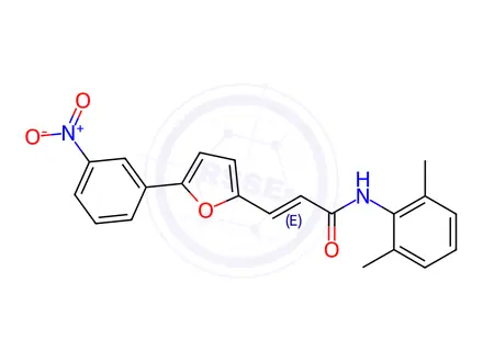 Chemical structure of N-(2,6-Dimethylphenyl)-3-(5-(3-nitrophenyl)furan-2-yl)acrylamide