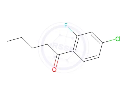 Chemical structure of 1-(4-Chloro-2-fluorophenyl)pentan-1-one