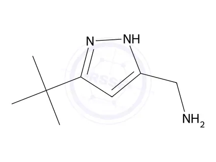 Chemical structure of (3-tert-butyl-1H-pyrazol-5-yl)methylamine hydrochloride