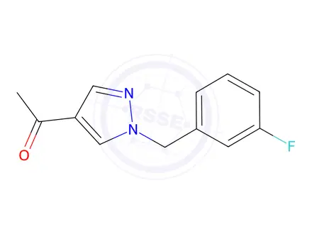 Chemical structure of 1-{1-[(3-fluorophenyl)methyl]-1h-pyrazol-4-yl}ethan-1-one