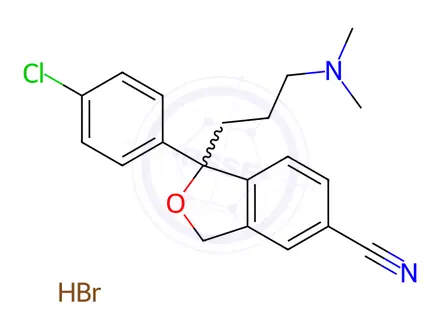 Chemical structure of Chlorocitalopram,Hydrobromide