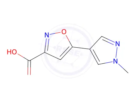 Chemical structure of 5-(1-Methyl-1H-pyrazol-4-yl)isoxazole-3-carboxylic acid