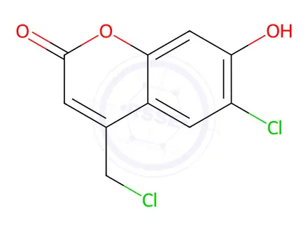 Chemical structure of 6-Chloro-4-(chloromethyl)-7-hydroxy-2H-chromen-2-one