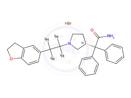 Chemical structure of (R)-Darifenacin-d4 Hydrobromide