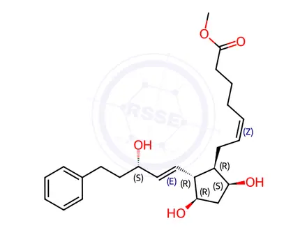Chemical structure of Bimatoprost Acid Methyl Ester