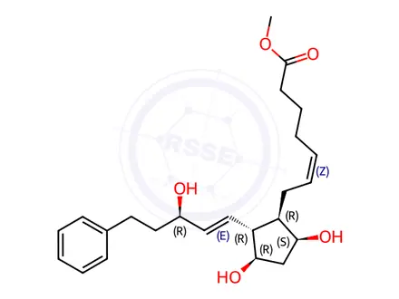 Chemical structure of Bimatoprost Acid 15-Epi Methyl Ester