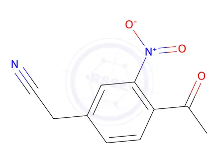 Chemical structure of 2-(4-Acetyl-3-nitrophenyl)acetonitrile