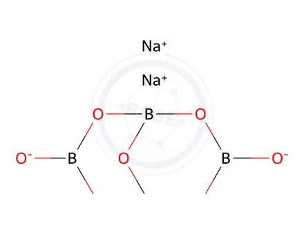 Chemical structure of Sodium Tetraborate