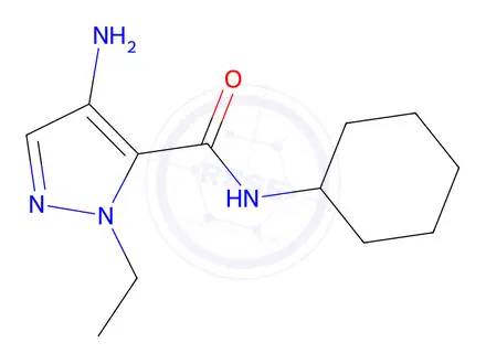 Chemical structure of 4-Amino-N-cyclohexyl-1-ethyl-1H-pyrazole-5-carboxamide