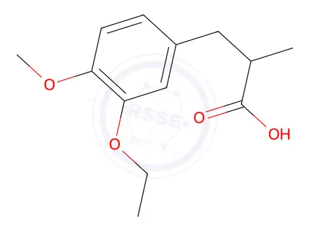 Chemical structure of 3-(3-Ethoxy-4-methoxyphenyl)-2-methylpropanoic acid