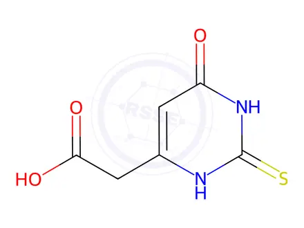 Chemical structure of 4-Pyrimidineacetic acid, 1,2,3,6-tetrahydro-6-oxo-2-thioxo-(9CI)