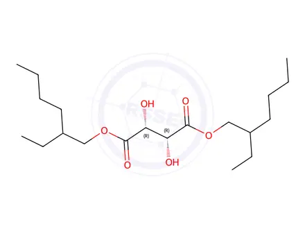 Chemical structure of bis(2-ethylhexyl) [R(R*,R*)]-tartrate