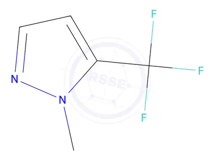 Chemical structure of 1-methyl-5-(trifluoromethyl)-1H-pyrazole