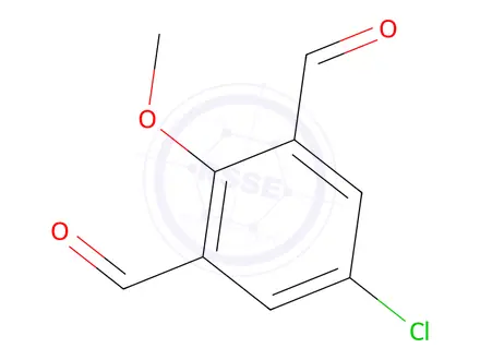 Chemical structure of 5-Chloro-2-methoxybenzene-1,3-dicarbaldehyde