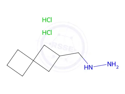 Chemical structure of spiro[3.3]heptan-2-ylmethylhydrazine;dihydrochloride