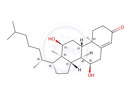 Chemical structure of 7α,12α-Dihydroxycholest-4-en-3-one