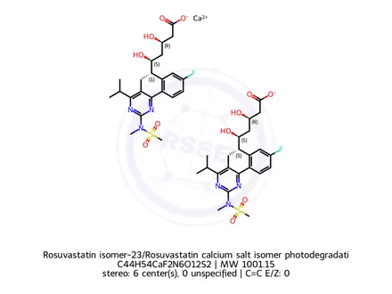 Chemical structure of Rosuvastatin isomer-23/Rosuvastatin calcium salt isomer photodegradation-6