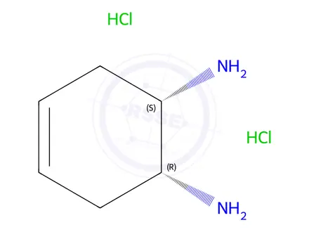 Chemical structure of cis-cyclohex-4-ene-1,2-diamine dihydrochloride