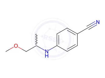 Chemical structure of 4-((1-Methoxypropan-2-yl)amino)benzonitrile