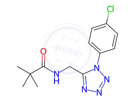 Chemical structure of N-((1-(4-Chlorophenyl)-1H-tetrazol-5-yl)methyl)pivalamide