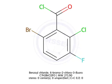 Chemical structure of Benzoyl chloride, 6-bromo-2-chloro-3-fluoro-