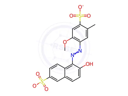 Chemical structure of Allura Red AC