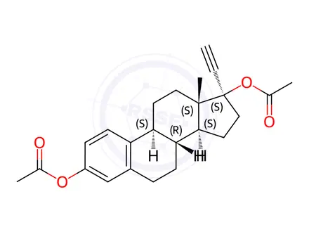 Chemical structure of Ethynyl Estradiol Diacetate