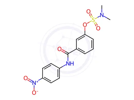 Chemical structure of 3-[(4-Nitrophenyl)carbamoyl]phenyl N,N-dimethylsulfamate